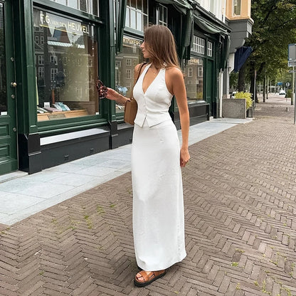 Félicie - White Sleeveless Set