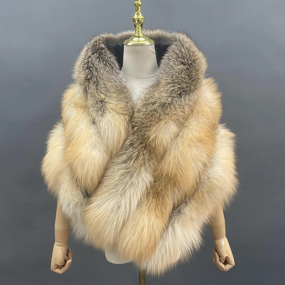 Evelyne - White Faux Fur Cape